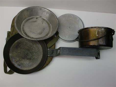 Vintage Bsa Boy Scouts Of America Steel Camping Cook Set Mess Kit