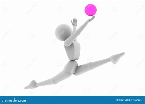 Gymnastics Jump Ball Stock Illustration Illustration Of Ball 60015558