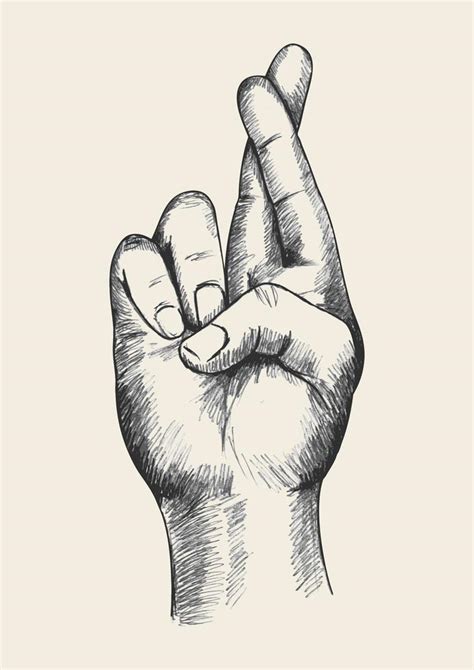 Hand Gesture Sketch Vector 1851202 Vector Art At Vecteezy