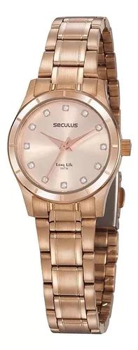 Reloj de pulsera Seculus Long Life analógico para mujer fondo rose