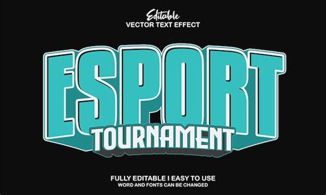 Premium Vector 3d Esport Tournament Editable Text Effect Style