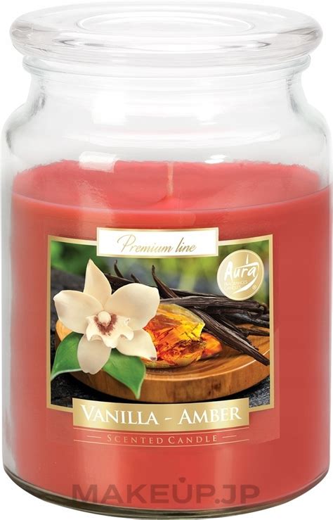 Bispol Premium Line Aura Vanilla Amber Premium Scented Candle In Jar