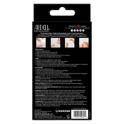 Ardell Nail Addict Premium Nail Set Nude Light Crystals