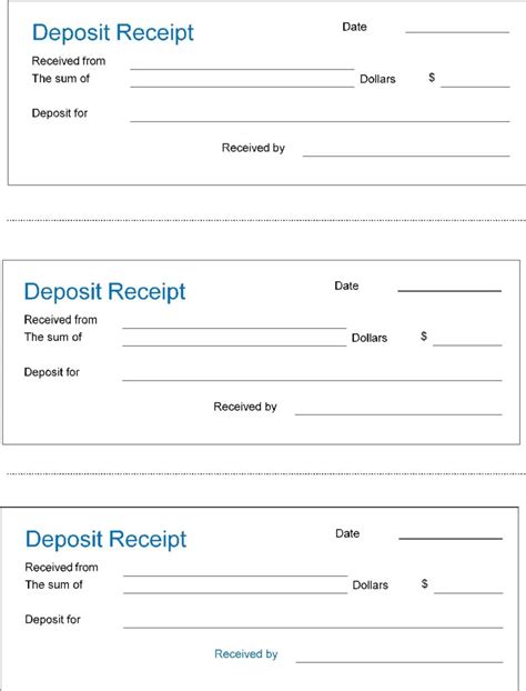 Bank Deposit Slip Templates Free Report Templates