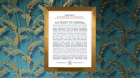 Daring Greatly Leadership Manifesto Brené Brown