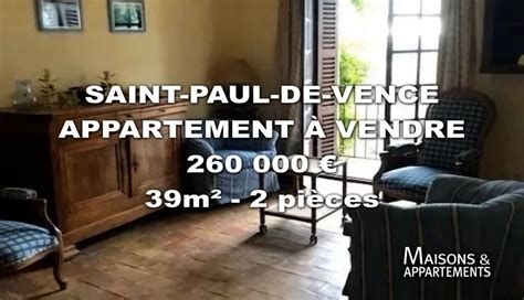 Saint Paul De Vence Appartement À Vendre 260 000 € 39 M² 2