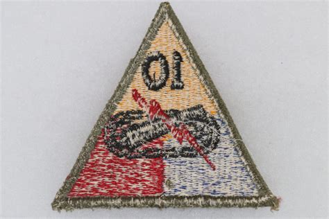 Original Ww Th Armoured Division Cloth Shoulder Patch Looks Un