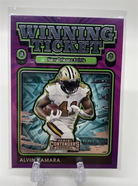 Alvin Kamara Panini Contenders Football Winning Ticket Wt Aka No