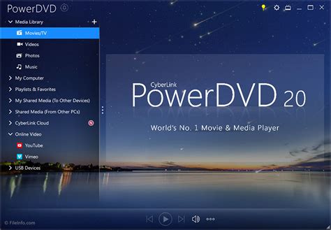 CyberLink PowerDVD 20 Supported File Formats