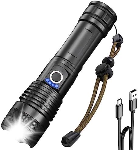 NGOKPYD N20 Taschenlampe LED Extrem Helle 2000 Lumen Aufladbar USB C