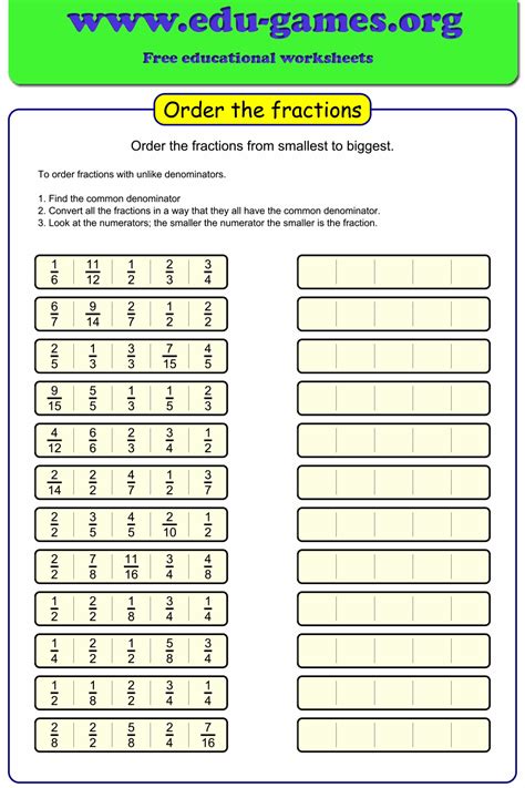 Order Fractions Png