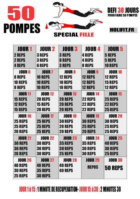 Defi 30 Jours Pompe Musculation Défi 30 Jours Programme Abdos