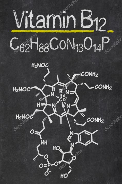 Blackboard with the chemical formula of Vitamin B12 Stock Photo by ...