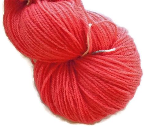 Red 2 Handdyed Corriedale Wool DK Weight Yarn 3 Ply For Knitting