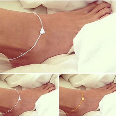 Sexy Women Heart Love Ankle Chain Anklet Bracelet Foot Jewelry Sandal