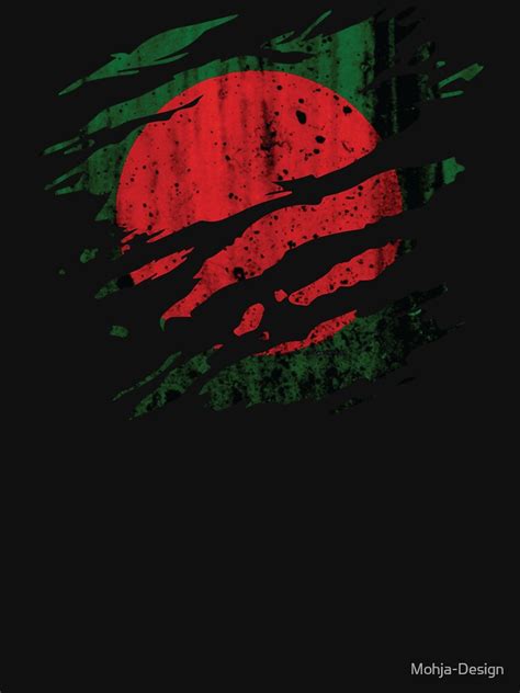 Bangladesh National Flag Scratches Cracks T Shirt For Sale By Mohja Design Redbubble