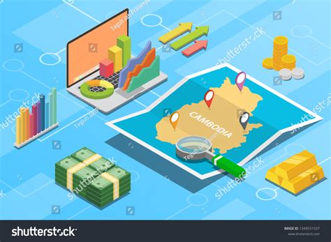 Kamboja Business Economy Growth Country Map Stock Vector (Royalty Free) 1349531537 | Shutterstock