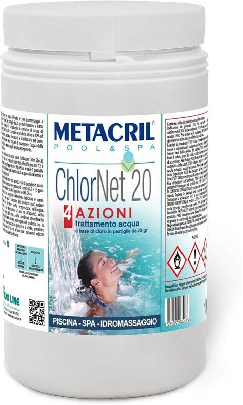 Metacril Chlor Net Azioni Kg Cloro Piscina Multiazione In