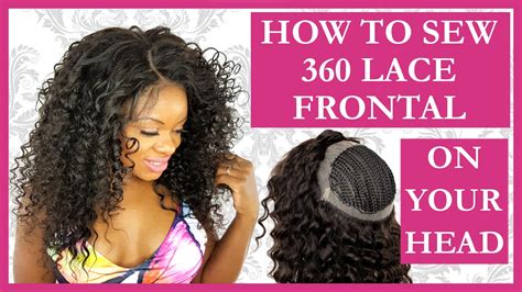 360 Lace Frontal Install Tutorial Sew In Weave L No Glue L No Hair Out Youtube