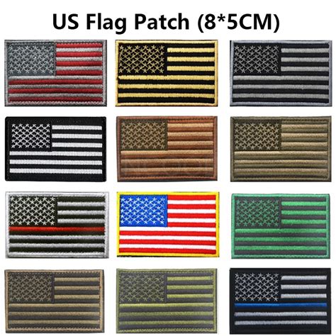 Parche bordado de la bandera americana de EE UU parches tácticos 3D