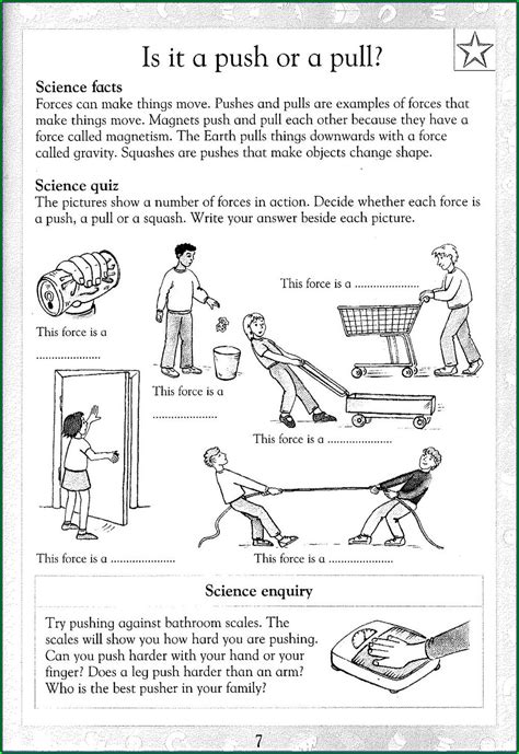 Th Grade Science Force And Motion Quiz Worksheet Resume Examples