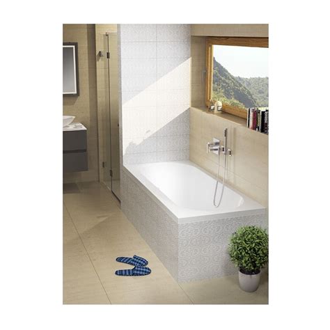 Baignoire Balnéo Rectangulaire Riho Carolina 800x800x1800mm Blanc iSi