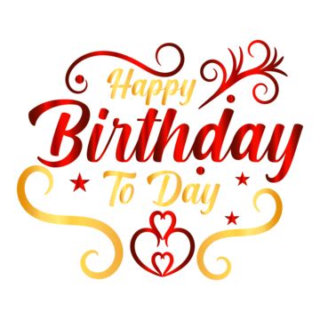 Happy Birthday Typography Vector PNG Images Happy Birthday Golden