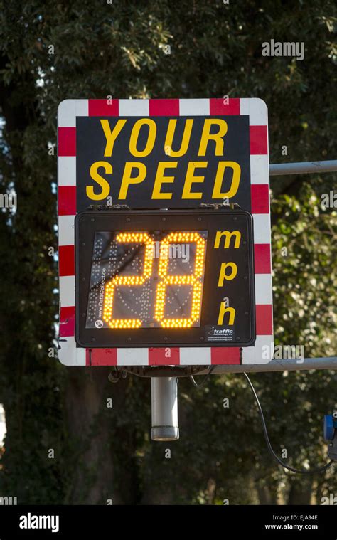 Speed Indicator Device Sid On A 30 Mph Mile Per Hour Stretch Of Road