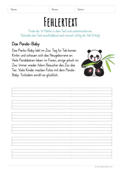 Fehlertexte Materialguru