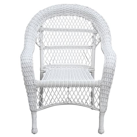 White Resin Wicker Rocker Crafteto