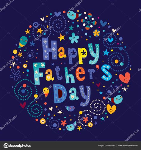 Happy Fathers Day Greeting Card Design Stock Vector Image By