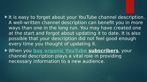 How To Write The Best Youtube Channel Description In 2021