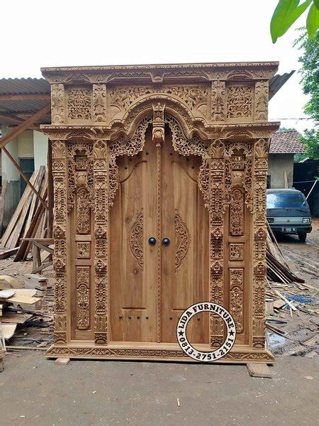 Jual Pintu Rumah Gebyok Ukir Gapura Jati Jepara Di Lapak Lida Furniture