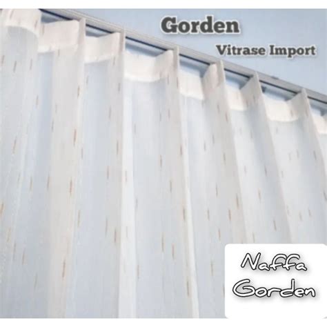 Jual Vitrase Dalaman Gorden Model Plisket Kawat S Motif Serat Shopee