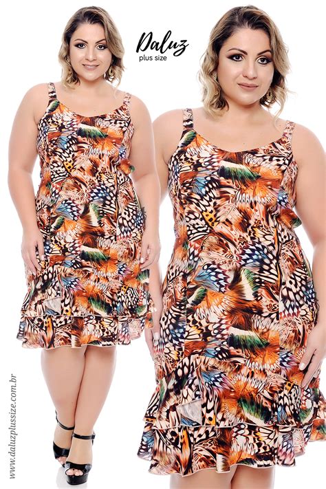 Vestido Plus Size Ohana Coleção Primavera Verão Plus Size