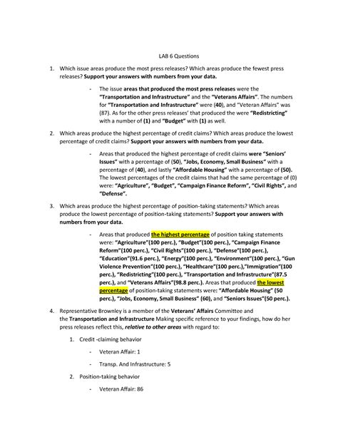 Lab 6 Ques Sean Q Kelly Assignments LAB 6 Questions Which Issue