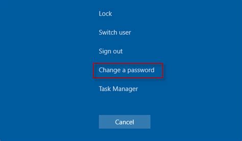 Options To Change Password In Windows