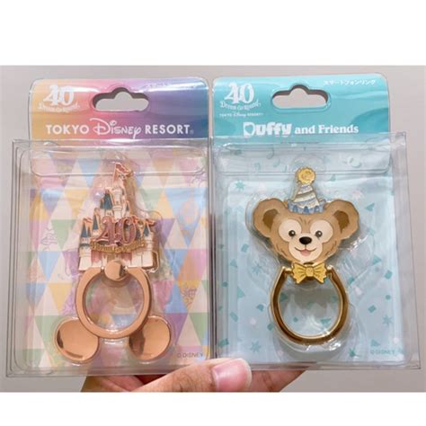 現貨 日本東京迪士尼海洋 Disney 40週年限定 城堡 達菲 Duffy 手機扣環 指環 支架 蝦皮購物