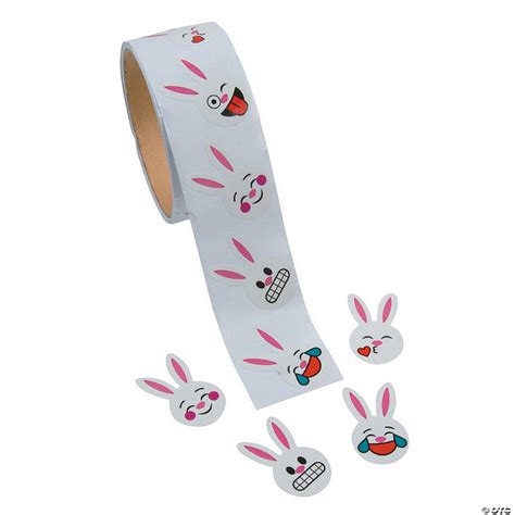 Emoji Bunny Face Stickers | Oriental Trading