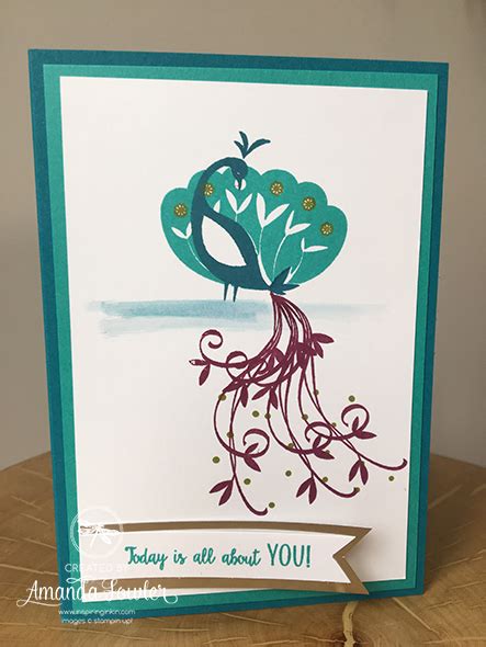 Beautiful Peacock Card Video Inspiring Inkin Amanda Fowler Stampin