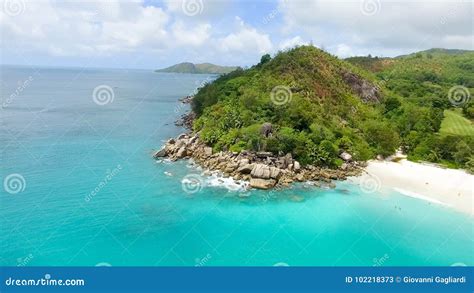 Beautiful Aerial View Of Seychelles Island Stock Image Image Of Blue