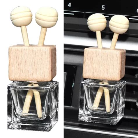 CONTENEUR EN VERRE Parfum De Voiture Avec Couvercle En Bois Pour Parfum