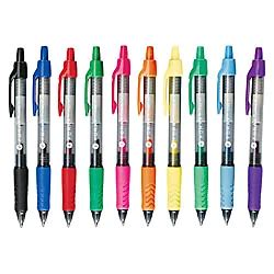 FORAY Gel Pens Assorted Point Sizes Clear Barrel Assorted Ink Colors Pack Of 10 by Office Depot ...