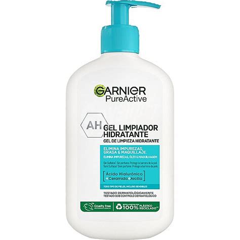 Garnier Pure Active Gel Limpiador Hidratante Con Cido Hialur Nico