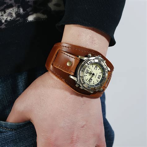 Retro Horloge Mannen Punk Retro Eenvoudige Pin Ges Grandado