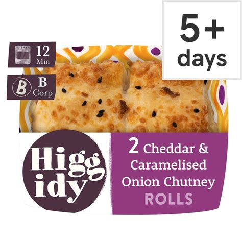 Higgidy Cheddar And Caramalised Onion Chutney Rolls X2 54g Tesco Groceries