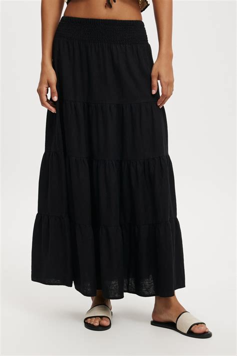 Haven Shirred Waist Maxi Skirt