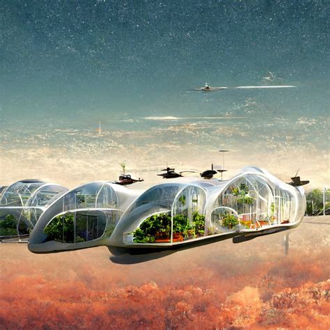 Space Farming Biophilic Design Futuristic Sci Fi Ecological Building