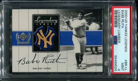 2000 Upper Deck Yankee Legends BR LL Babe Ruth Legendary Lumber Game