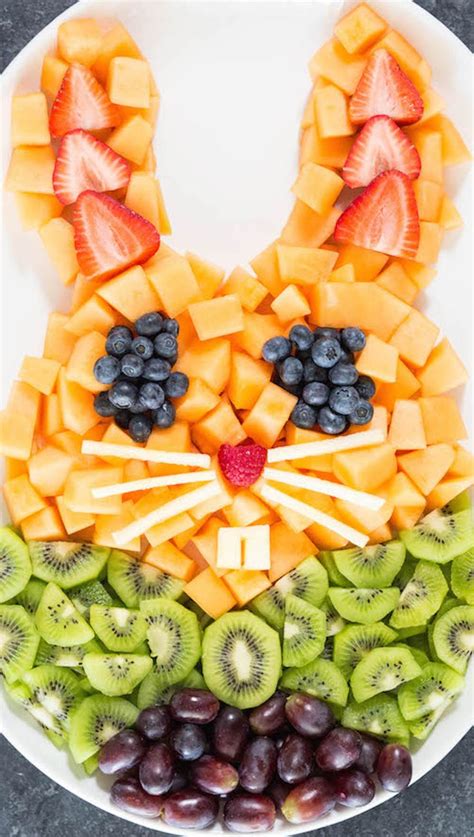 Easter Bunny Fruit Tray Receita Receitas De Aperitivo Jantar De